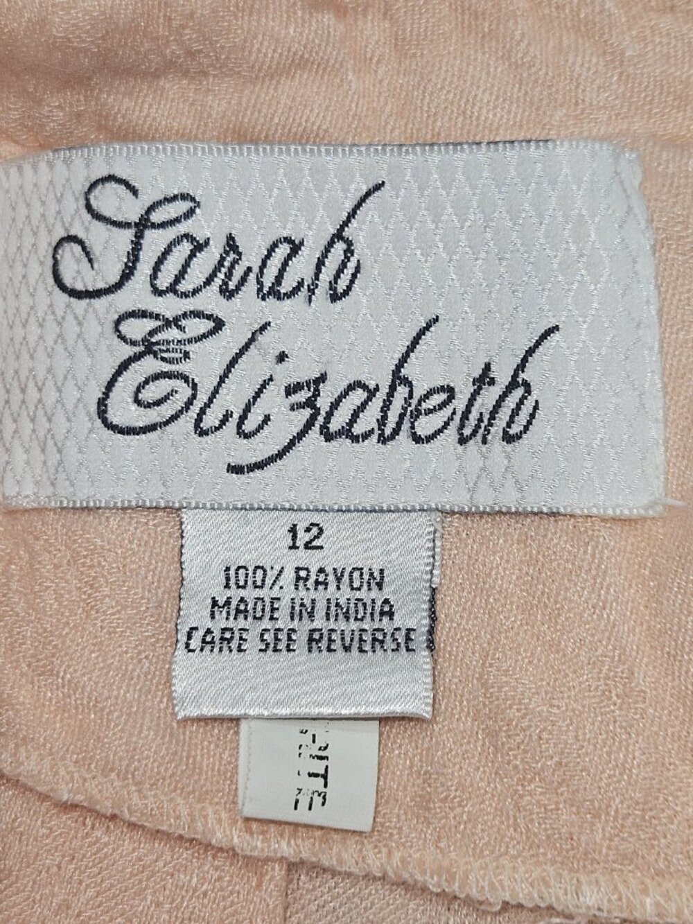Vintage 90s Sarah Elizabeth Blush Pink Floral Lace Prairie Maxi Dress M/L - Picture 5 of 11